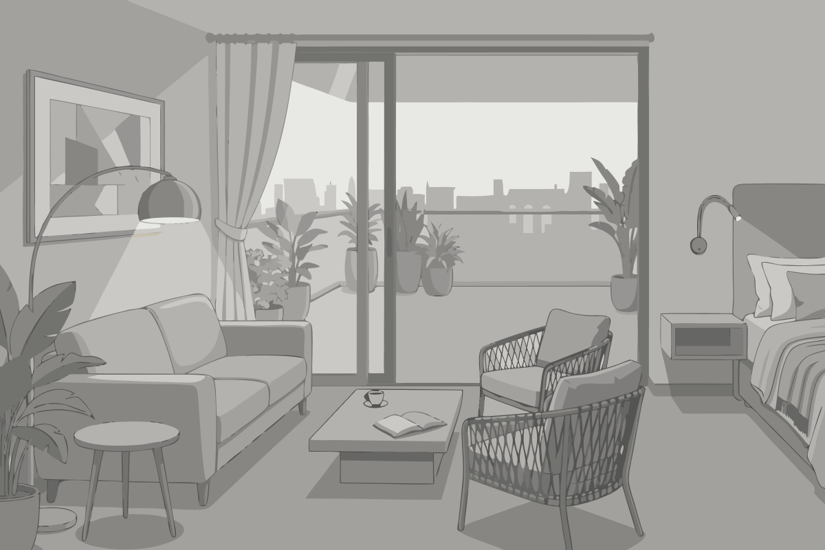 Monolocale con Balcone